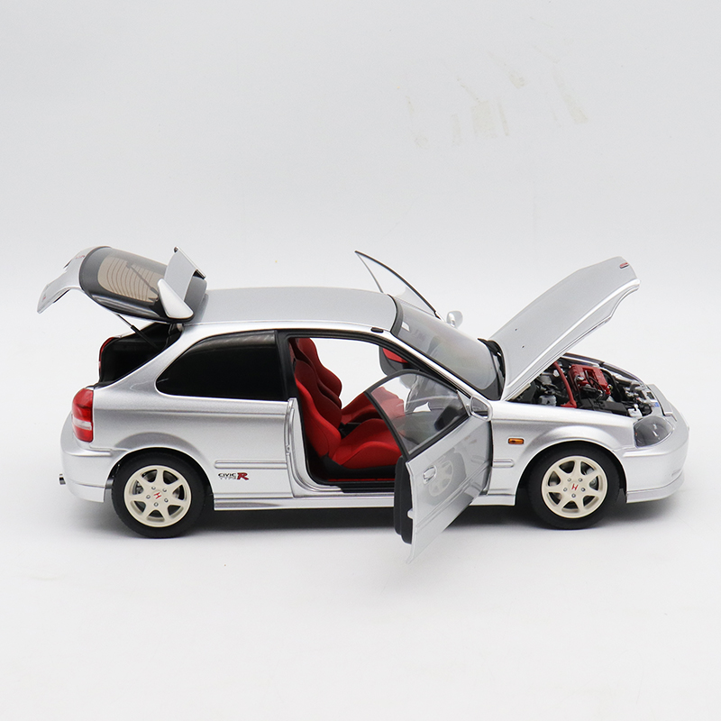 MH 1:18本田思域EK9 Honda Civic Type R全开门合金仿真汽车模型-图2