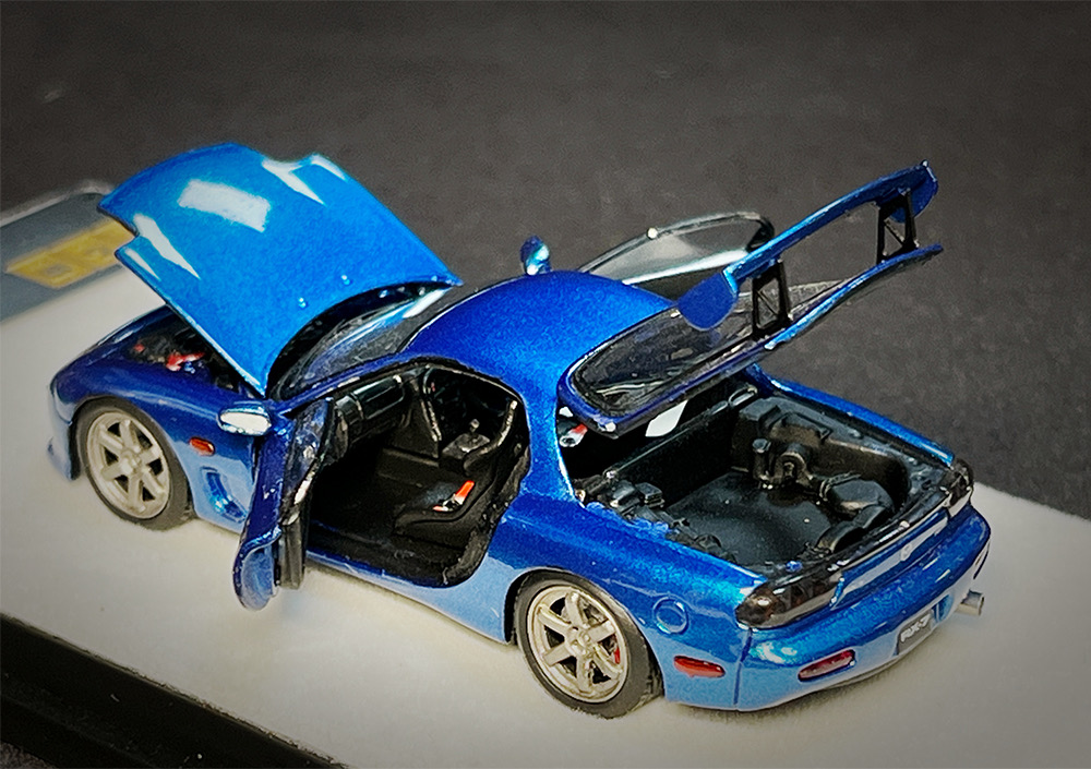 PGM全开门1:64马自达RX7 FD3S 头文字D 仿真合金汽车模型收藏摆件 - 图1