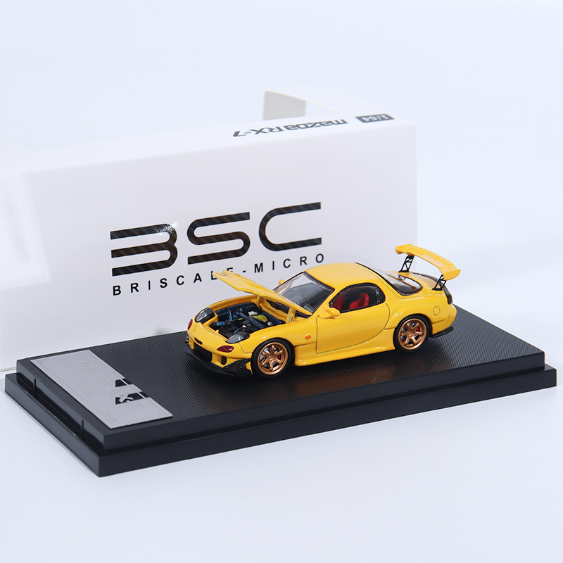 BSC开盖版1:64马自达RX7 FD3S RE雨宫仿真合金汽车模型收藏摆件-图1