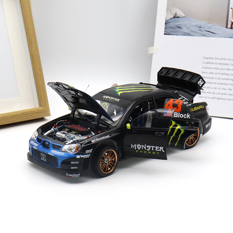 太阳星1:18斯巴鲁翼豹WRC06 ken block赛车砖叔座驾合金汽车模型-图1