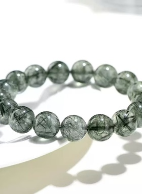 天然绿发晶手链男女款