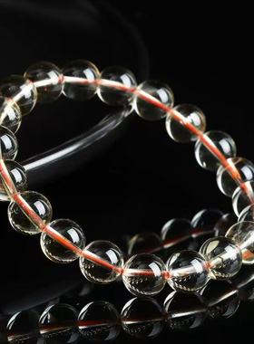 天然黄水晶手链聚财转运发晶手串