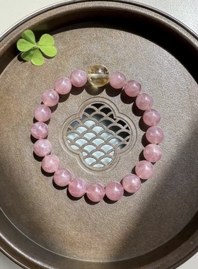 招财进宝天然玉化老矿马粉水晶串