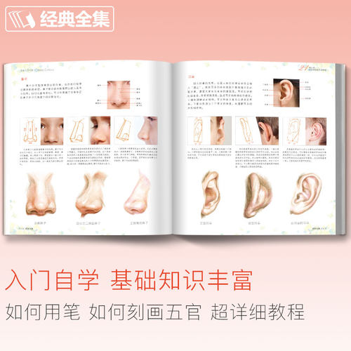 经典全集 彩铅人物绘画教程书成人临摹零基础入门基础手绘彩色铅笔古风写实美女头像人物教材图书 杨建飞主编 - 图1