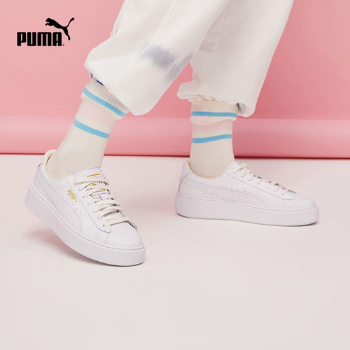 厚底鞋|增高百搭小白鞋松糕鞋女PUMA彪马休闲板鞋PLATFORM 364040 - 图2