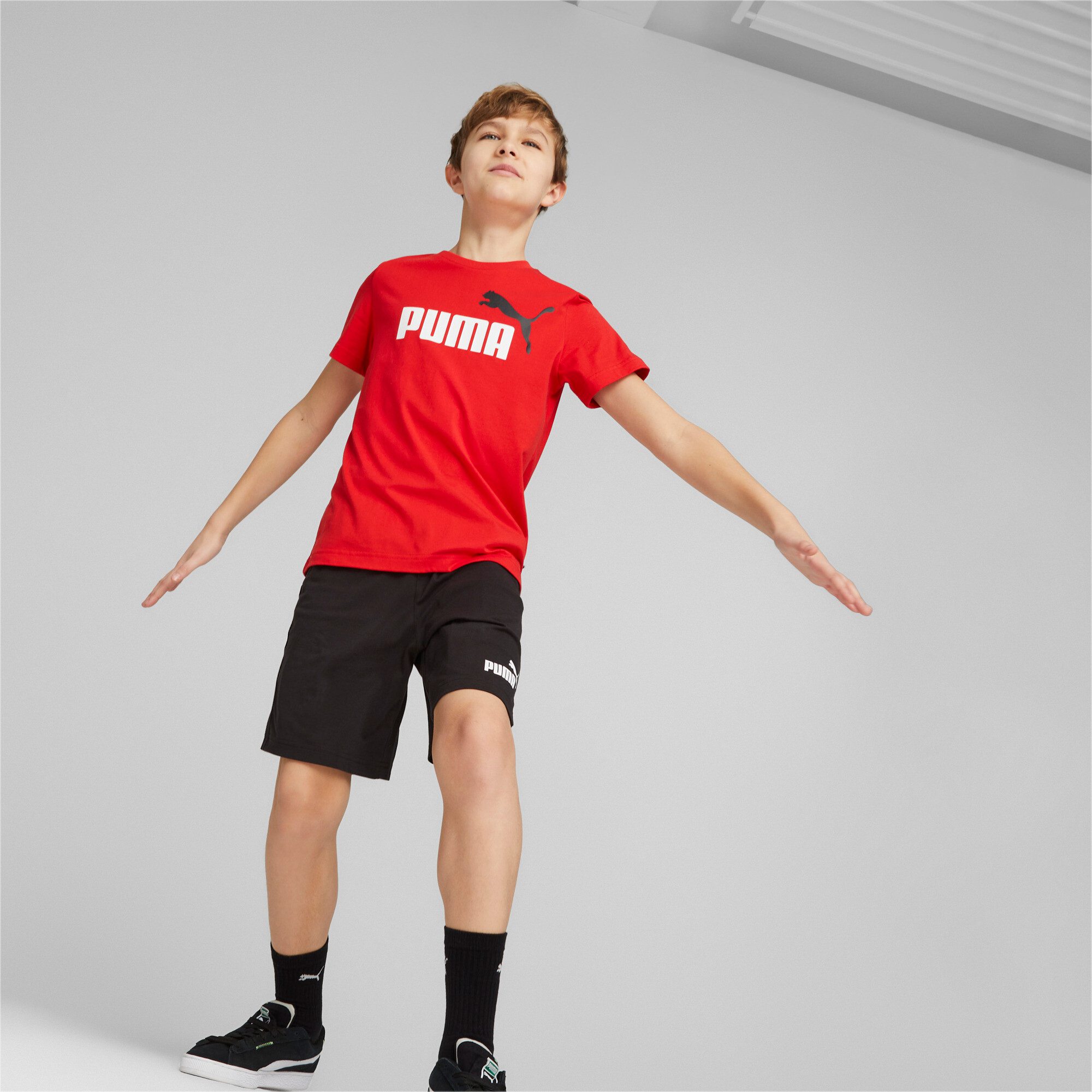 PUMA彪马官方新款儿童男童短袖运动套装 SHORT JERSEY 849616-图3