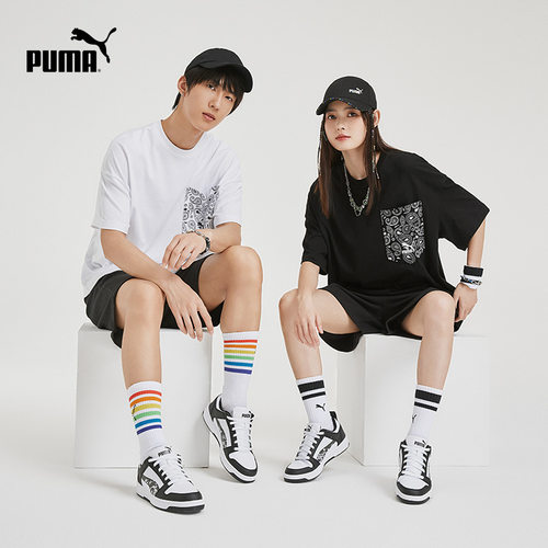透气黑白休闲板鞋男女PUMA彪马官方夏季复古运动鞋REBOUND 368876 - 图3