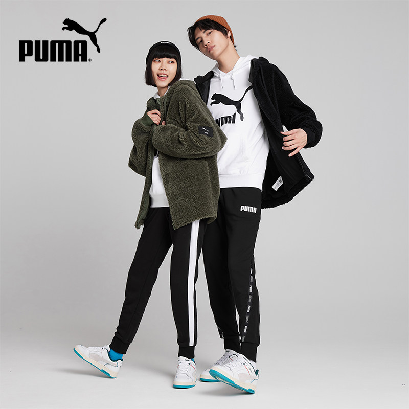 PUMA彪马官方男女情侣同款仿羊羔绒连帽拉链外套CLASSICS 535066_虎窝淘