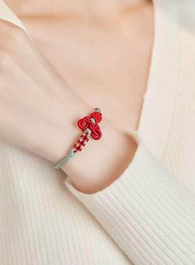 灵隐文昌结手绳红绳手链女金榜题名中高考试考研上岸好运礼物编绳