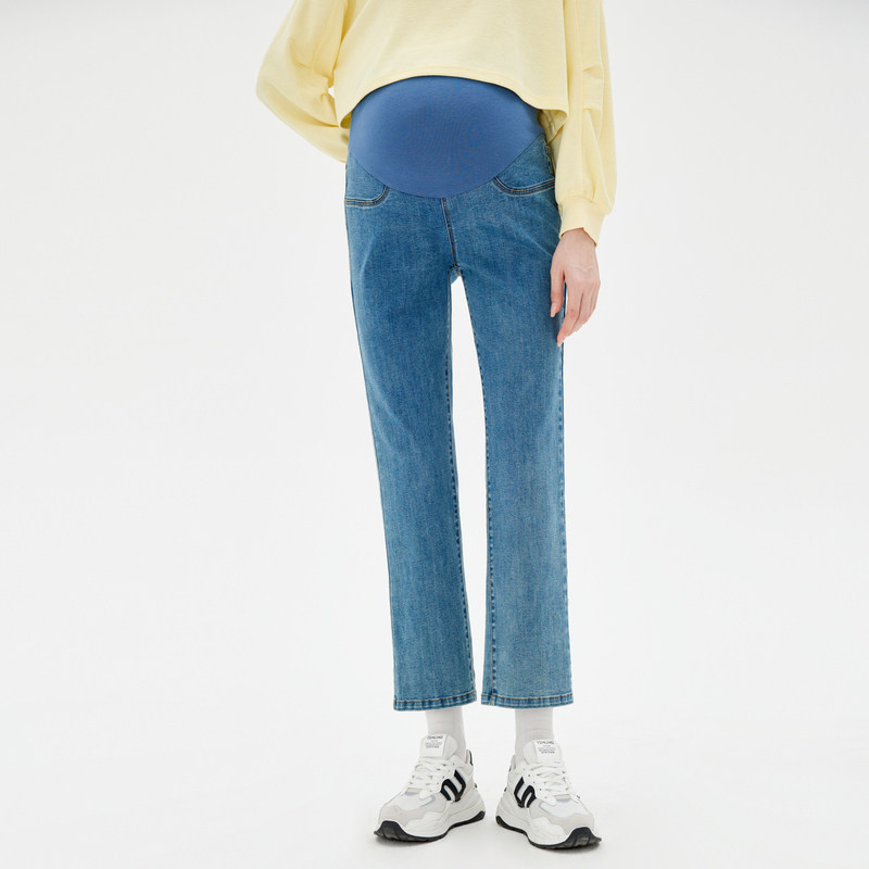 快乐屋孕妇2023新款弹力孕妇裤子 快乐屋孕妇直筒裤