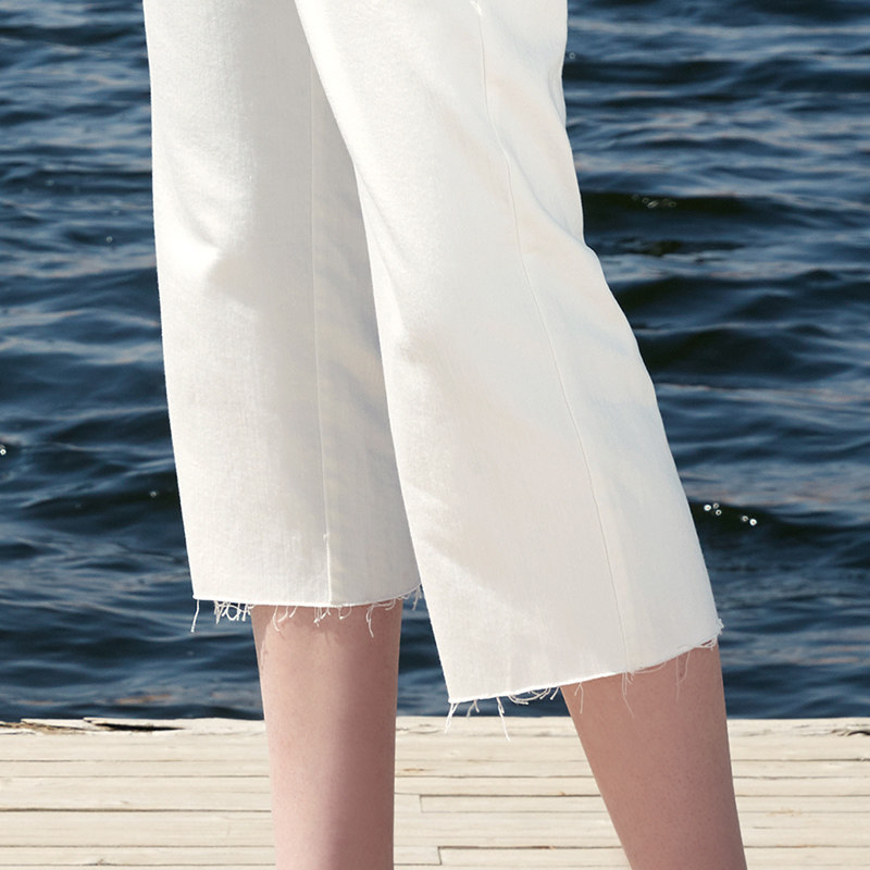 快乐屋夏季七分裤2020夏孕妇裤子 快乐屋孕妇直筒裤