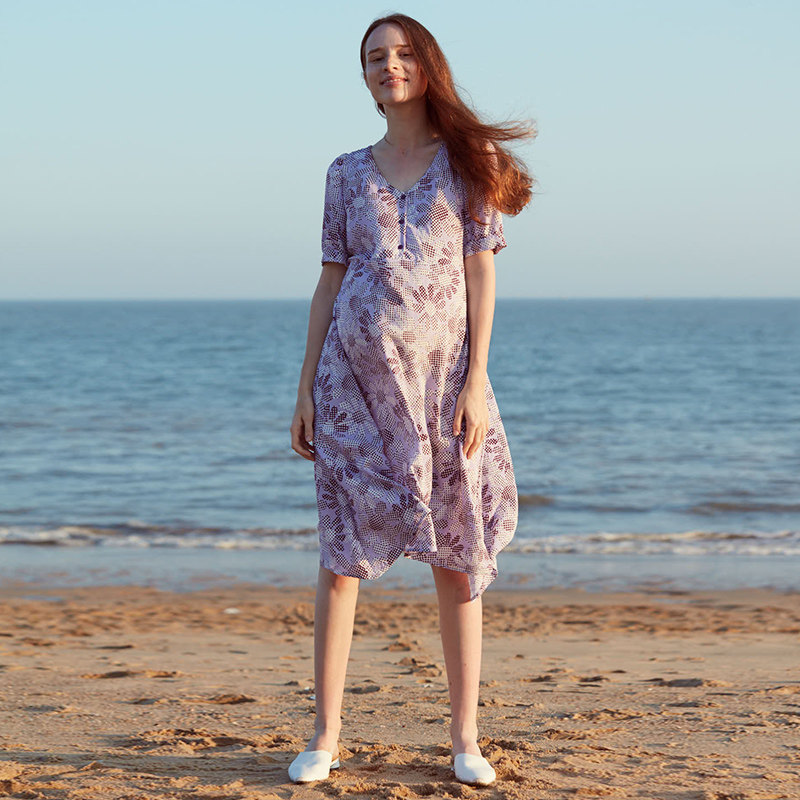 快乐屋孕妇夏装2020新款潮妈连衣裙 快乐屋连衣裙