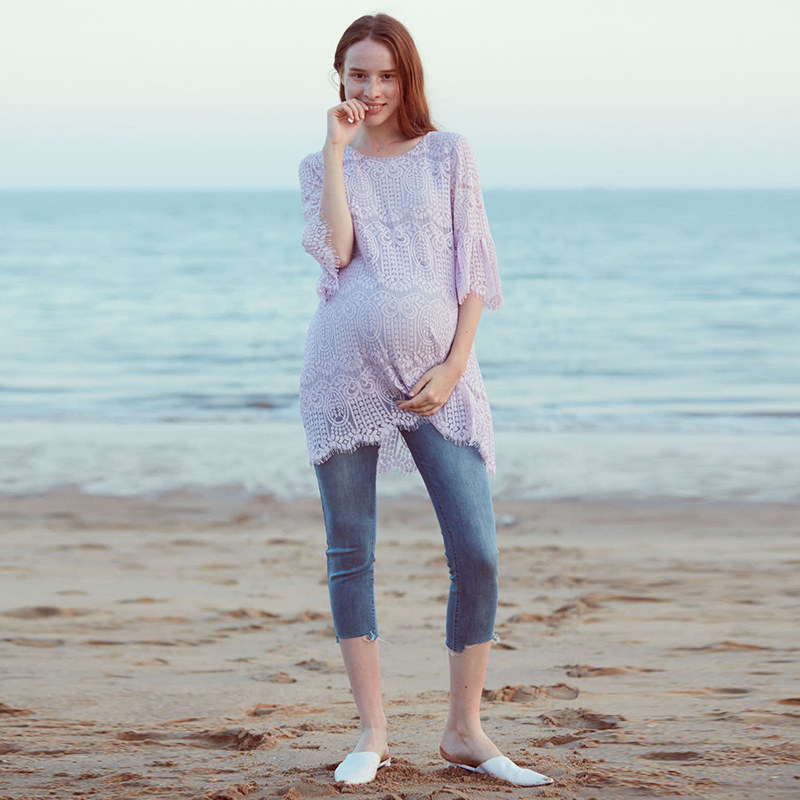 快乐屋孕妇外穿2023夏季新款七分裤 快乐屋孕妇铅笔裤