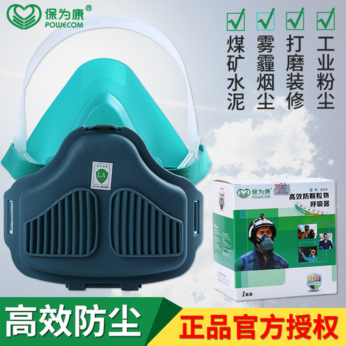 保为康8200硅胶防尘口罩防工业粉尘面具打磨抛光装修防灰尘面罩 - 图0