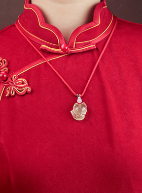 男女天然黄水晶吊坠挂件