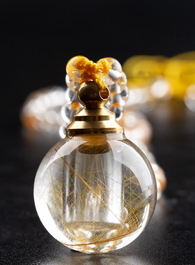 妙韵男女款发晶嘎乌盒吊坠