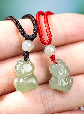 妙韵男女和田玉生肖马吊坠礼物