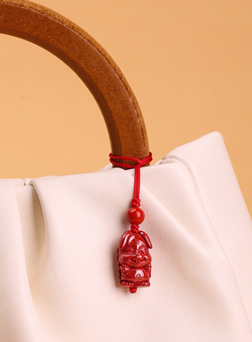 马年十二生肖卡通挂件天然朱砂