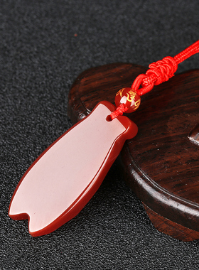 妙韵男女红玉髓蝉知了吊坠挂件