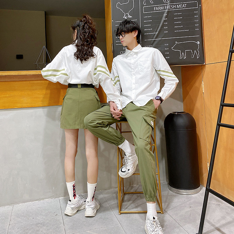 气质情侣装秋季情侣版ins长袖衬衫 lynley衬衫