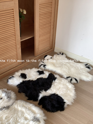 thefifthmoon可爱动物考拉北极熊仿毛毛绒地垫地毯客厅卧室衣帽间 - 图2