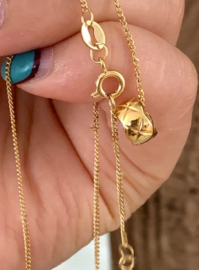 法式小众设计叠戴高保色格纹项链