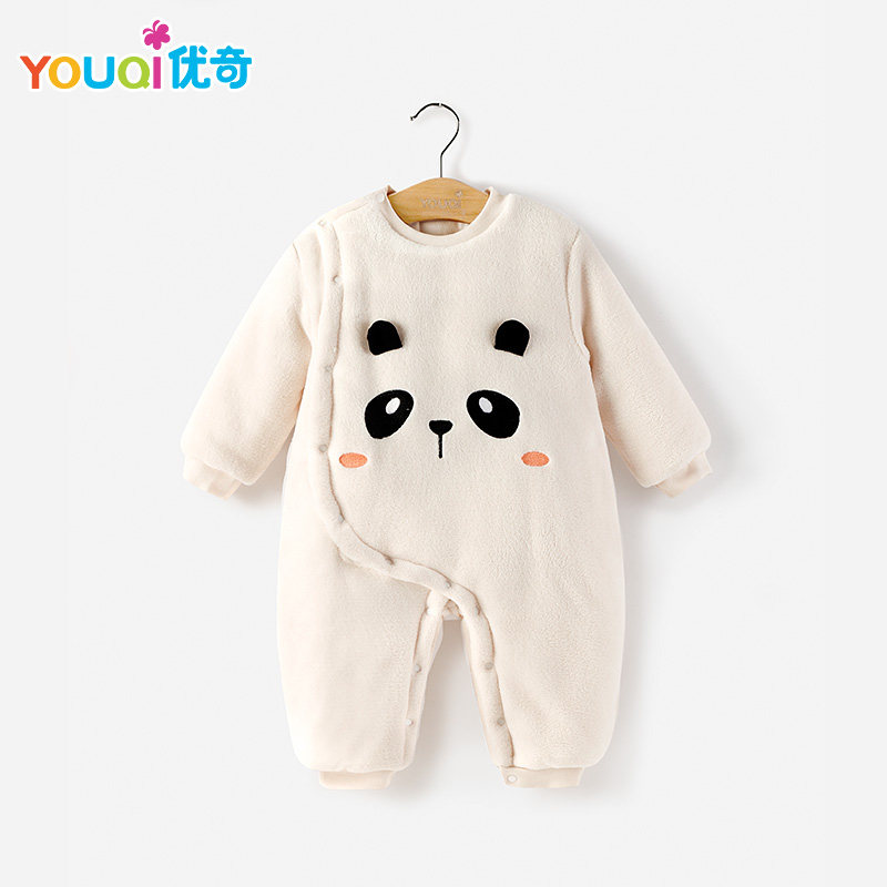婴儿冬季外出抱衣网红冬装装连体衣 优奇连身衣/爬服/哈衣