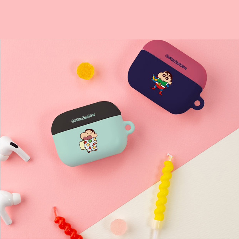 韩国新款蜡笔小新适用于苹果airpods pro2耳机套卡通可爱airpods3代蓝牙保护壳Pro硬壳潮