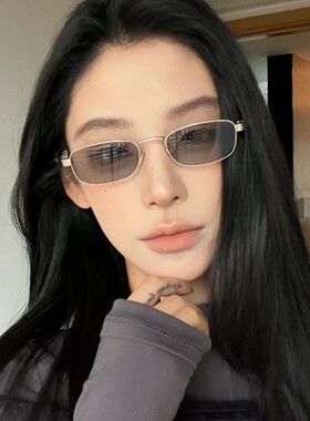 JENNIE同款墨镜女高级感小方框老钱风太阳镜防晒防紫外线2026新款