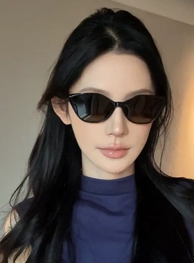 高级感全镜面猫眼墨镜女款2025新款显瘦防紫外线遮阳防晒太阳眼镜