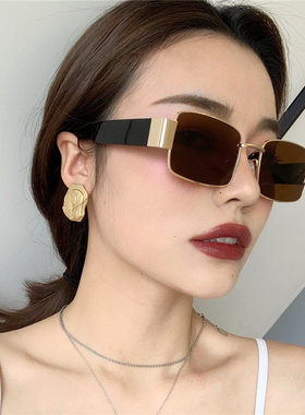 欧美复古墨镜女ins方框潮街拍蹦迪复古朋克太阳镜百搭眼镜网红款