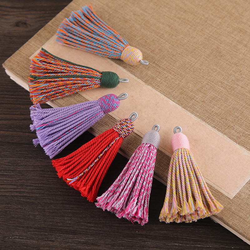 6cm民族风流苏手搓棉线穗子饰品配饰手串项链螺纹帽带圈吊坠藏式,淘宝优惠券,粉丝福利购,淘宝优惠卷
