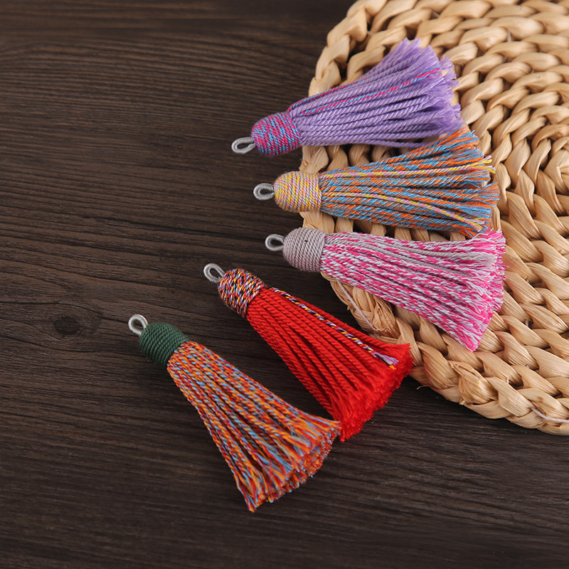 6cm民族风流苏手搓棉线穗子饰品配饰手串项链螺纹帽带圈吊坠藏式,淘宝优惠券,粉丝福利购,淘宝优惠卷