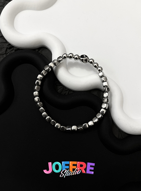 JOFFRE原创百搭叠戴手串圆珠不规则方珠高级感男女情侣手串
