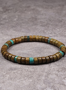 pohier绿檀木松石手链