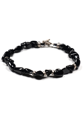 pohier宝喜儿纯银黑玛瑙手链