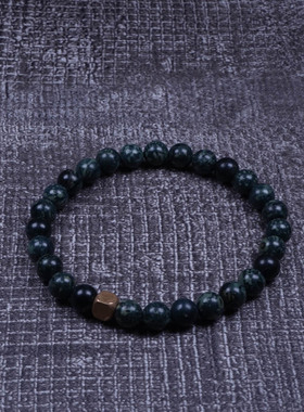 pohier原创天然雀仔石黄铜手链