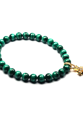 POHIER宝喜儿孔雀石十字架手链