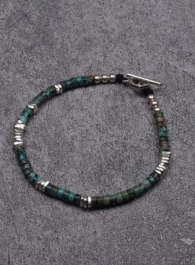 pohier宝喜儿男女绿松石手链