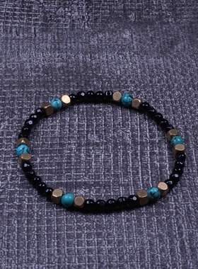 pohier/宝喜儿绿松石玛瑙手链