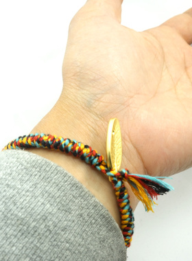 小众原创七彩羽毛情侣手链