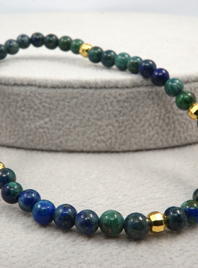 小众设计师原创矿石金珠情侣手链