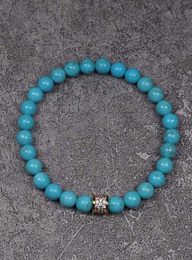 pohier宝喜儿男女绿松石手链