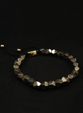 pohier原创小众设计切面珠黄铁矿