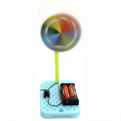 儿童科学实验视觉暂留科技小制作学生玩教具小发明diy牛顿色彩盘 - 图2