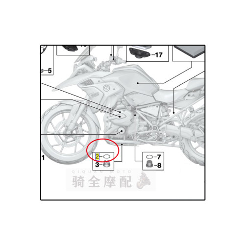 宝马原厂配件340摩托车螺丝1200GS ADV保养放油螺丝垫片1250RT/GS - 图0