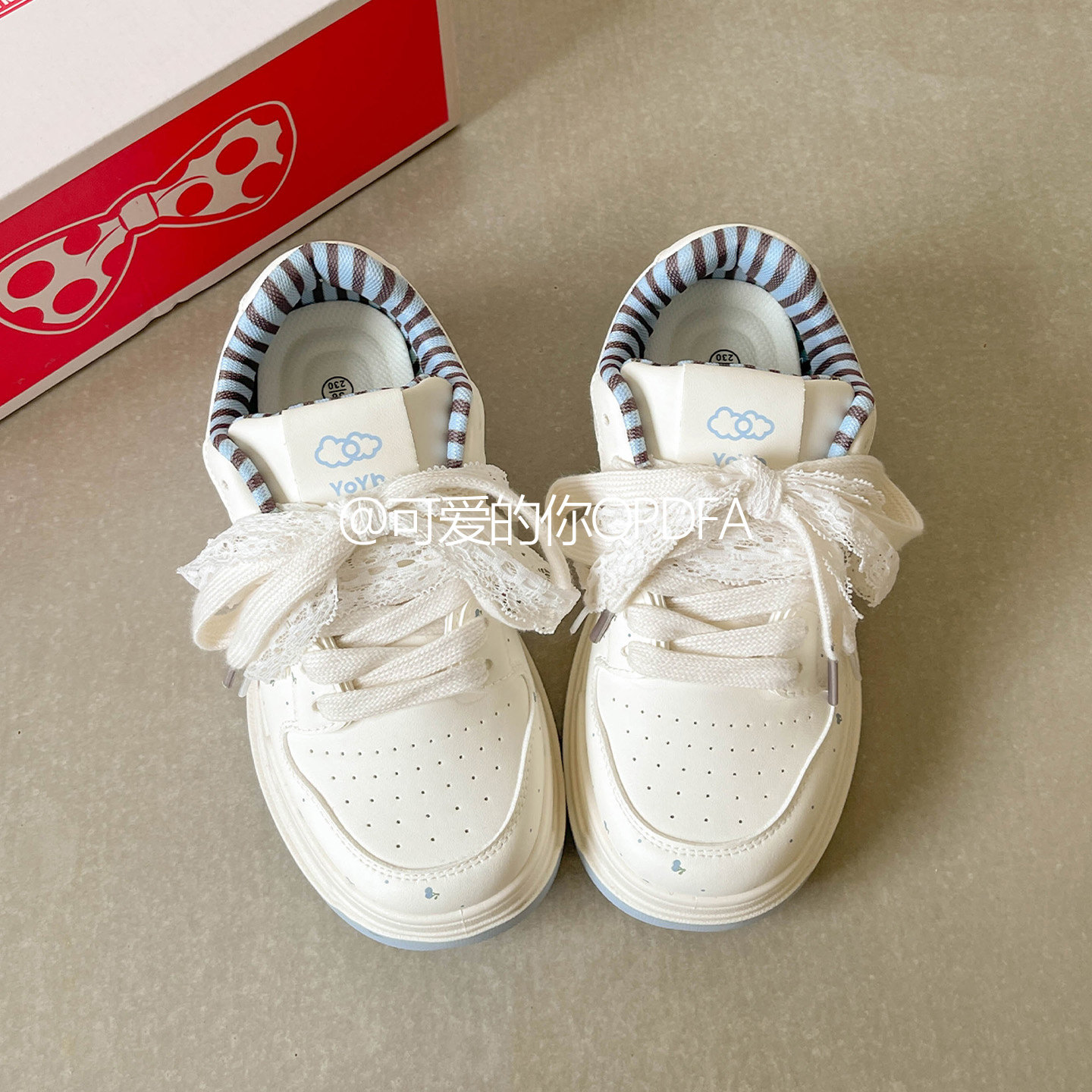 可爱的你韩系休闲板鞋女款2025新款秋季厚底小白鞋女鞋百搭面包鞋,淘宝优惠券,粉丝福利购,淘宝优惠卷