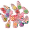 Children's quicksand fruit hair clip cute baby headwear bb clip Korean style girl girl heart side broken hair small clip