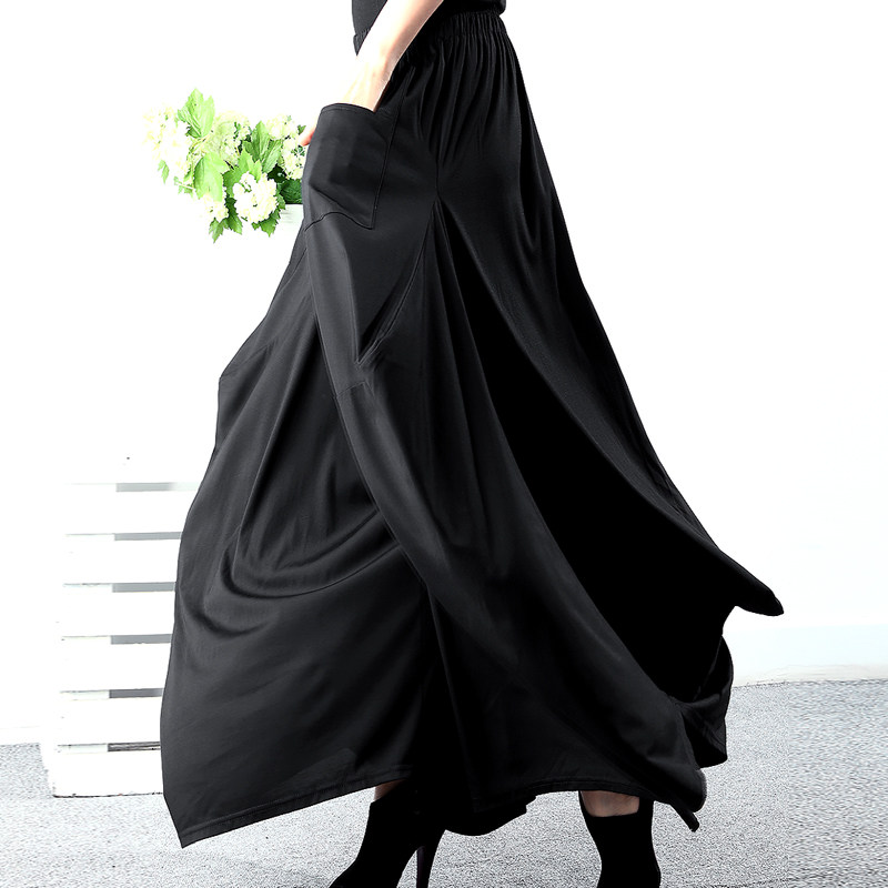 2021春夏阔腿裤高腰坠感气质休闲裤 意外服饰休闲裤