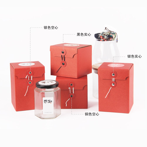 新款圆瓶六棱瓶包装盒瓦楞纸盒蜂蜜辣椒酱盒子马克杯礼品盒通用盒 - 图1